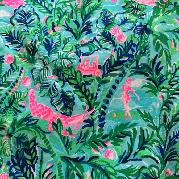 Lilly Pulitzer Ankle Cropped Pants Parfecto Print Size 16 Retired Golf Print EUC - Picture 4 of 7